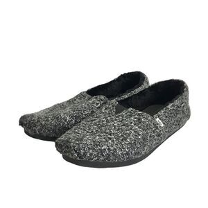 🔃Toms Classic Black Gray Tweed Slip On Loafer Flats